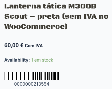 Preço Sem IVA WooCommerce Cliente